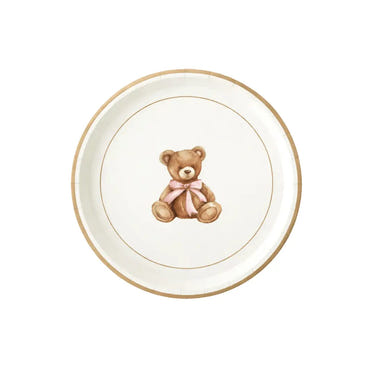 Baby Bear Plush Pink Baby Shower Dessert, 12pcs