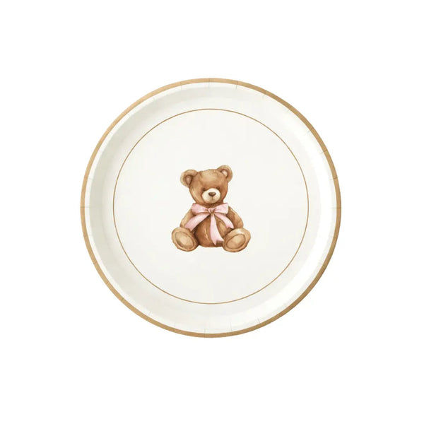 Baby Bear Plush Pink Baby Shower Dessert, 12pcs