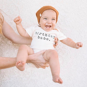 Birthday Babe Organic Baby Bodysuit