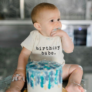 Birthday Babe Organic Baby Bodysuit