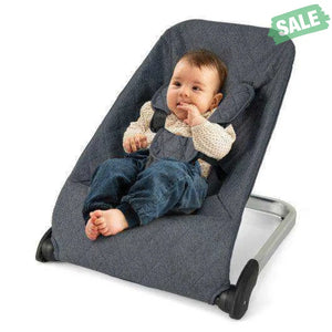 Baby Bouncer Seat with Aluminum and Metal Frame-Gray