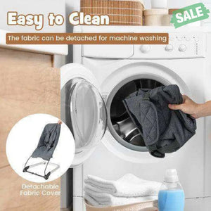 Baby Bouncer Seat with Aluminum and Metal Frame-Light Gray Light Gray Baby Bouncer & Rocker