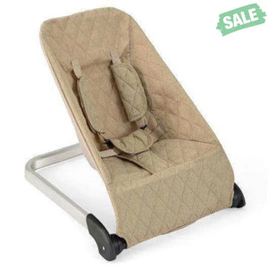 Baby Bouncer Seat with Aluminum and Metal Frame-Light Gray Light Gray Baby Bouncer & Rocker