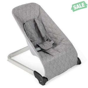 Baby Bouncer Seat with Aluminum and Metal Frame-Light Gray Light Gray Baby Bouncer & Rocker