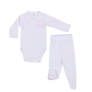 CHELY | Girls Rose Blush Cotton Bodysuit Set (4)