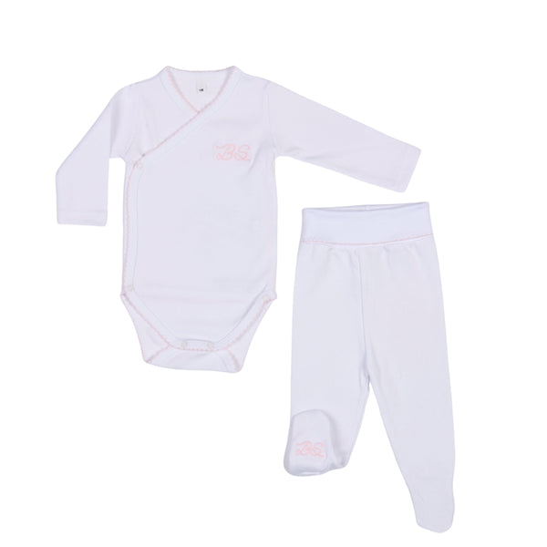 CHELY | Girls Rose Blush Cotton Bodysuit Set (4)