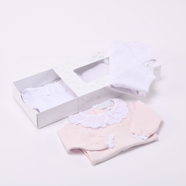 CHELY | Girls Rose Blush Cotton Bodysuit Set (4)