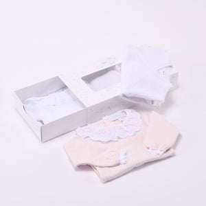 CHELY | Girls Rose Blush Cotton Bodysuit Set (4)