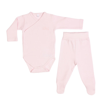 Bebe Sweeny Essentials | Girls Pink & Ivory Leggings Set (4) - MOOGCO Baby