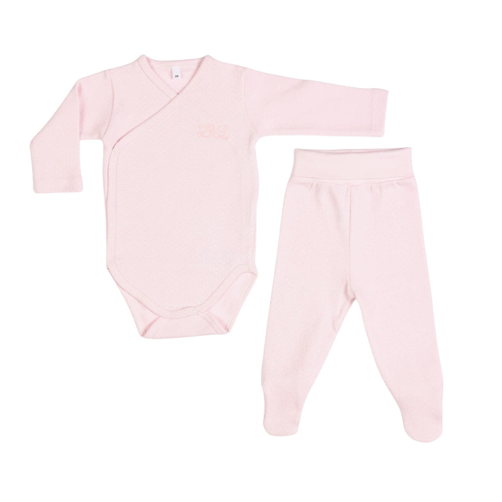 Bebe Sweeny Essentials | Girls Pink Cardigan & Leggings Set (5) - MOOGCO Baby