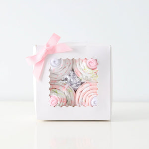 Baby Blossom Company Baby Girl Cupcake Set Bunny 4 Blankets