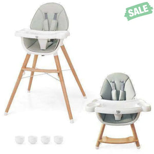 Baby High Chair with Dishwasher Safe Tray-Beige Beige High Chairs