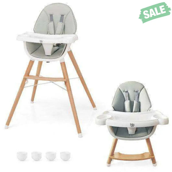 Baby High Chair with Dishwasher Safe Tray-Beige Beige High Chairs