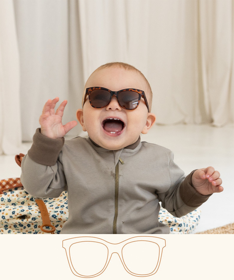 Iconic Wayfarer Ombre | Polarized Sunglasses | Baby | 0-2 Y | Tortoise