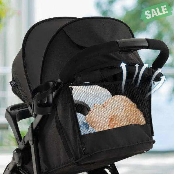 Baby Jogging Stroller with Adjustable Canopy for Newborn-Black Black Baby Strollers