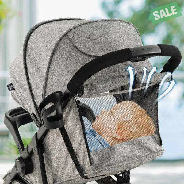 Baby Jogging Stroller with Adjustable Canopy for Newborn-Gray
