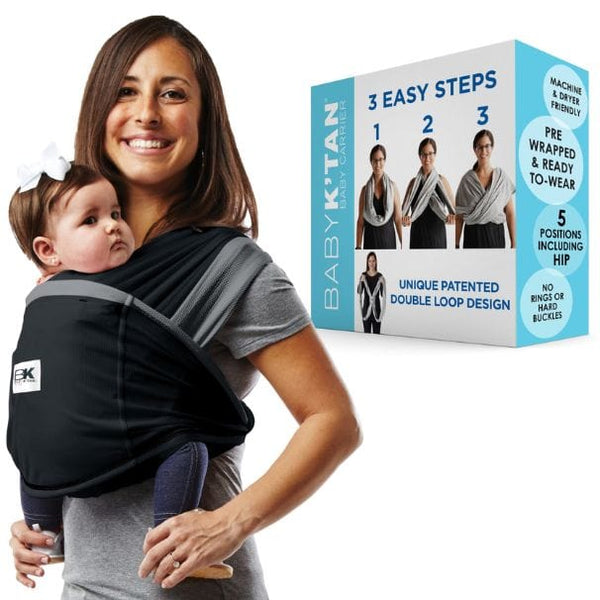 Baby K'tan Active Oasis Baby Carrier | Black-Grey