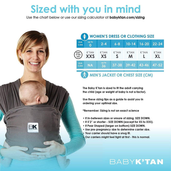 Baby K'tan Breeze Baby Carrier | Charcoal