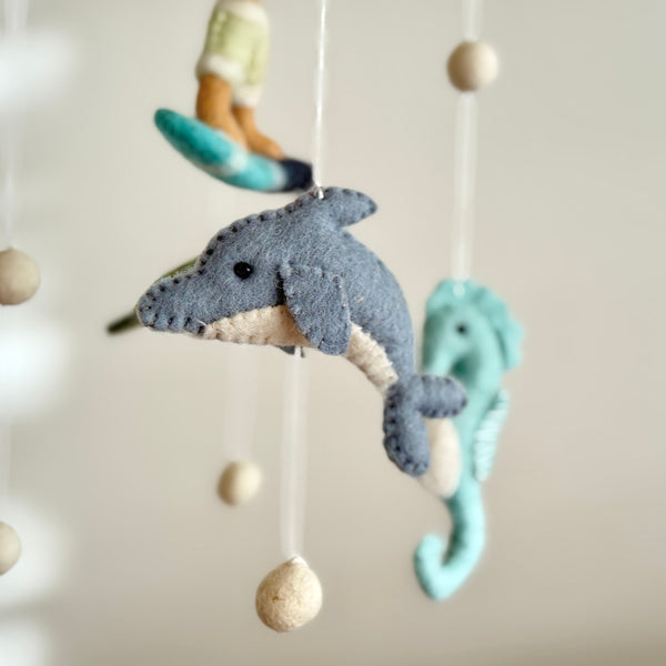 Baby Mobile - Surfer Boy & Ocean Creatures