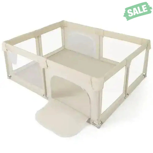 Baby Playpen Extra Large Kids Activity Center Safety Play-Blue Gray Baby Playpen & Playards