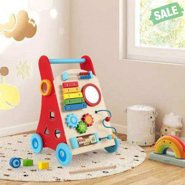 Baby Push Walker with Handle and Wheels for Boys & Girls 3+ Years Old-Muticolor Baby Walkers