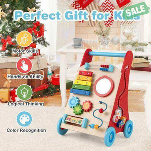 Baby Push Walker with Handle and Wheels for Boys & Girls 3+ Years Old-Muticolor Baby Walkers