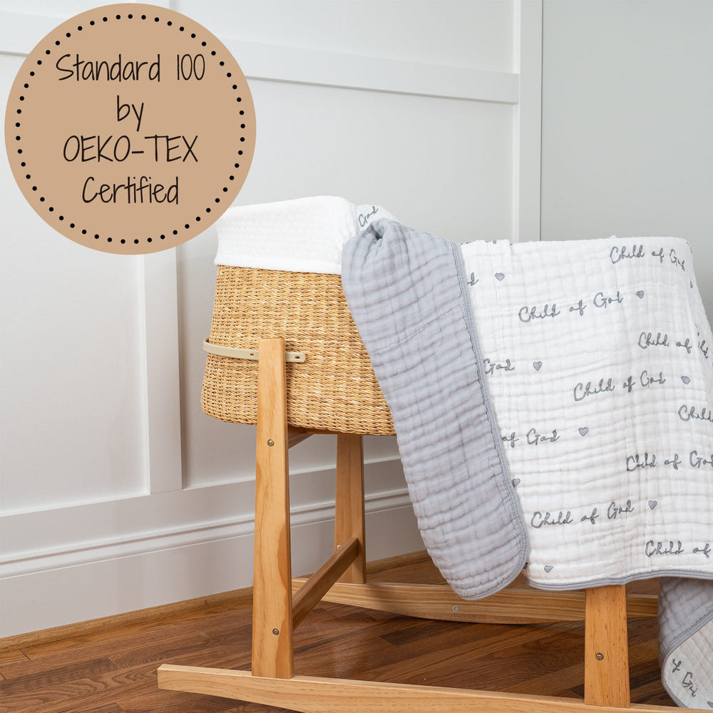 Cotton Muslin Child of God Quilt for babies - soft, breathable, and perfect for cozy naps and playtime.