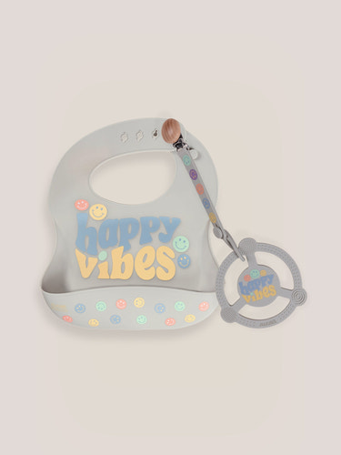 Bib and Teether Baby Bundle - Happy Baby Vibes