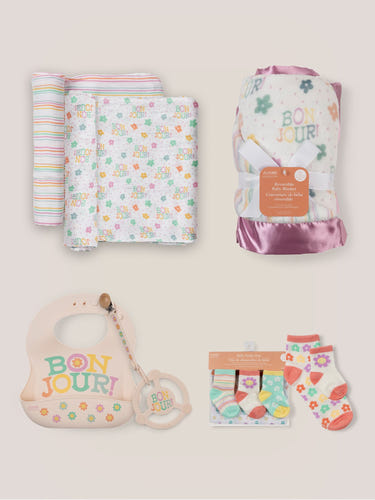 Everyday Essentials Baby Bundle - Bonjour Bebé, featuring must-have items for newborn care and comfort.