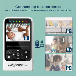 Babysense 7 & V24: Video Baby Monitor with Breathing Motion Detection & Safety Alerts Bundle