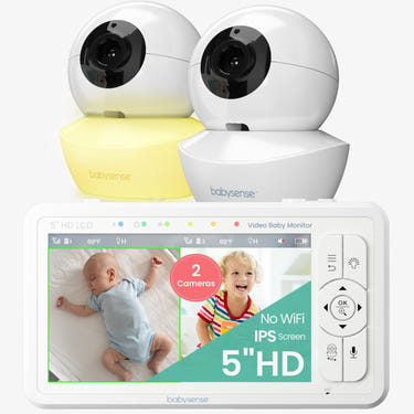 Babysense HD S2 Video Baby Monitor 2 Cameras 5-inch Split Screen