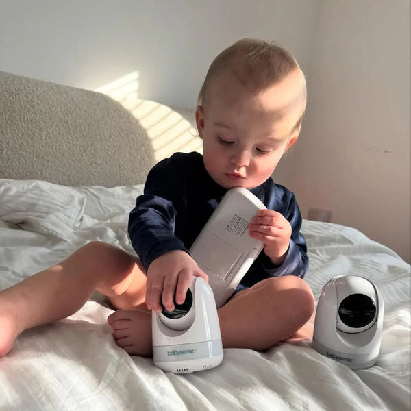 Babysense MaxView PRO: Video Baby Monitor with 2 Cameras, Non Wifi, Split Screen, Night Light & Sound Machine