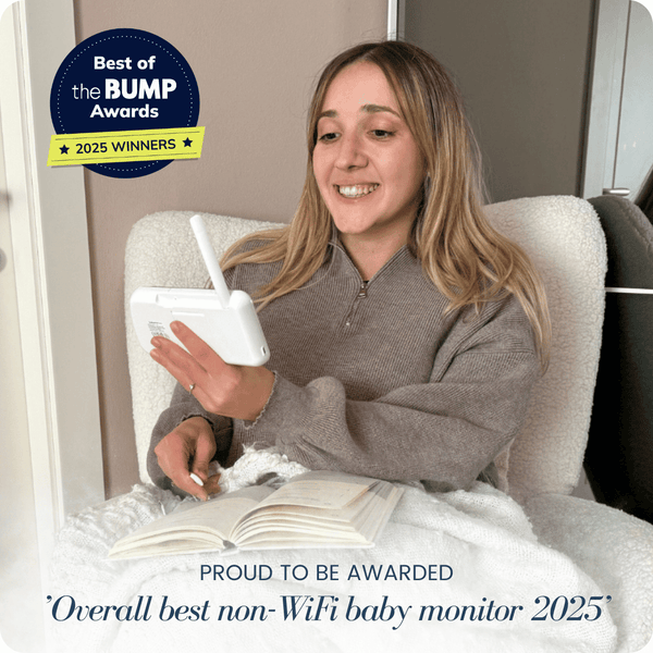 Babysense PRO | Non WiFi Video Baby Monitor with 2 Cameras, Split Screen, Night Light & Sound Machine