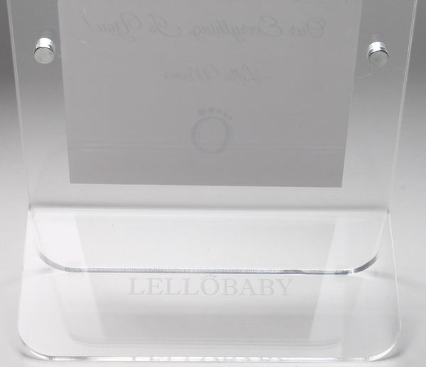 LELLOBABY™ - Acrylic Picture Frame Double Clear (For 4" x 6" Vertical Photos)