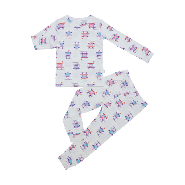Miami Beach Watch Pink Two-Piece Set