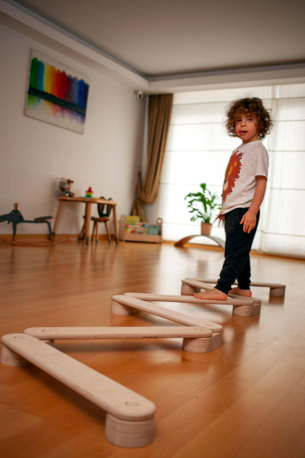 Montessori Balance Beam and Stepping Stones Set