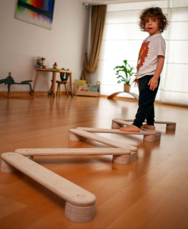 "Balance Beam Set for kids, perfect for developing coordination and balance skills."