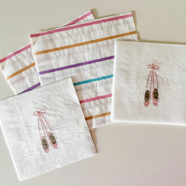Ballet Slipper Disposable Paper Napkins, Small (16pcs)