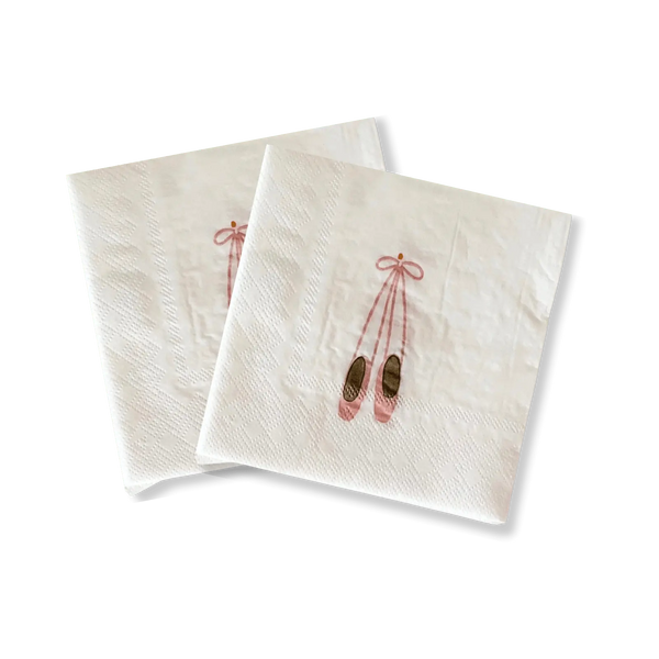 Ballet Slipper Disposable Paper Napkins, Small (16pcs)