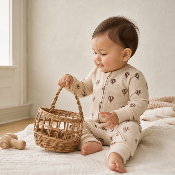 Organic 2-Way Zip Romper - Ballon Voyage