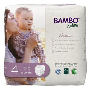 Bambo Nature Dream Eco-Friendly Baby Diapers, Size 4