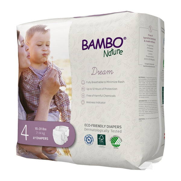 Bambo Nature Dream Eco-Friendly Baby Diapers, Size 4