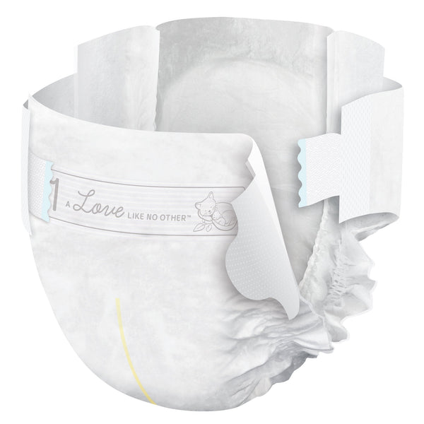 Eco-friendly Bambo Nature Dream Size 1 baby diapers, angle view showcasing soft, sustainable materials for gentle care.