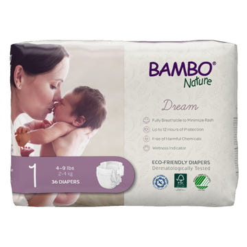 LL Medico Bambo Nature Dream Size 1 Eco-Friendly Diapers