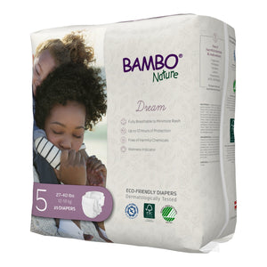 Bambo Nature Dream Eco-Friendly Size 5 Baby Diapers, Angle 3 view, showcasing sustainable and soft design.