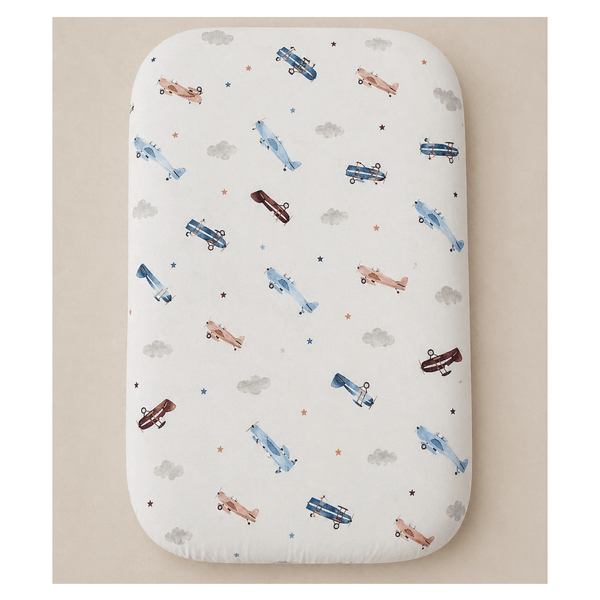 Bamboo Changing Pad Cover - Vintage Airplane