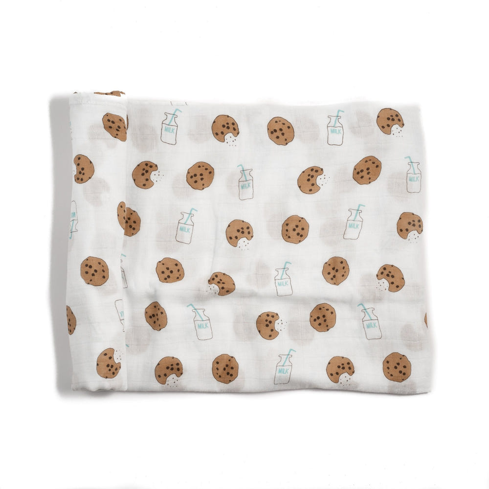 Bamboo Muslin Swaddle Blanket in Baby Ballers design, perfect for keeping your baby cozy and stylish.