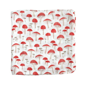 Bamboo Muslin Swaddle Blanket in Busy Bees