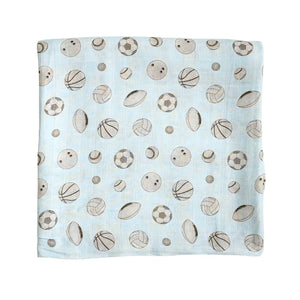Bamboo Muslin Swaddle Blanket in Busy Bees