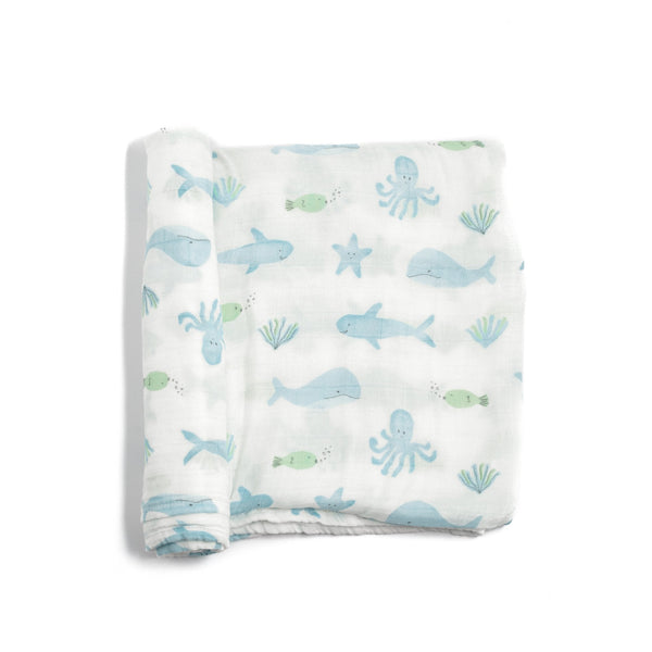 Bamboo Muslin Swaddle Blanket in The Fun-gis